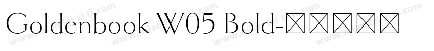Goldenbook W05 Bold字体转换